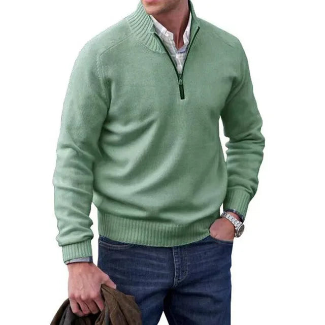 Katimy™ Elegance in Wool: The Men's Knitted Sweater